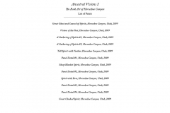 Ancestral Visions I Folio Text Pages - List of Prints