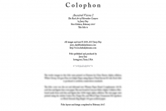 Ancestral Visions I Folio Text Pages - Colophon