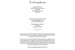 Ancestral Visions I Folio Text Pages - Colophon