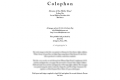 Dreams of the Mother Road Folio Text Pages - Colophon