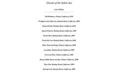 Dreams of the Salton Sea Folio Text Pages - List of Prints