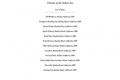 Dreams of the Salton Sea Folio Text Pages - List of Prints