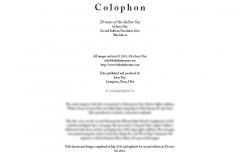 Dreams of the Salton Sea Folio Text Pages - Colophon