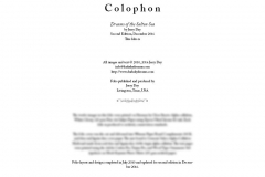 Dreams of the Salton Sea Folio Text Pages - Colophon