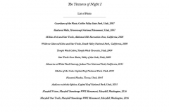 The Textures Of Night Folio Text Pages - List of Prints
