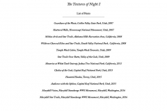 The Textures Of Night Folio Text Pages - List of Prints